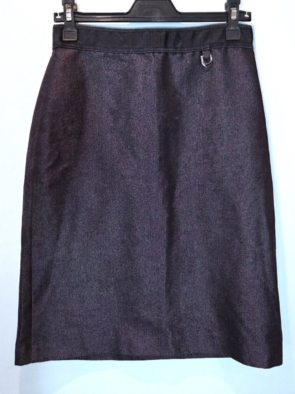 NWOT Club Monaco Black Denim A-Line Skirt Size 4
